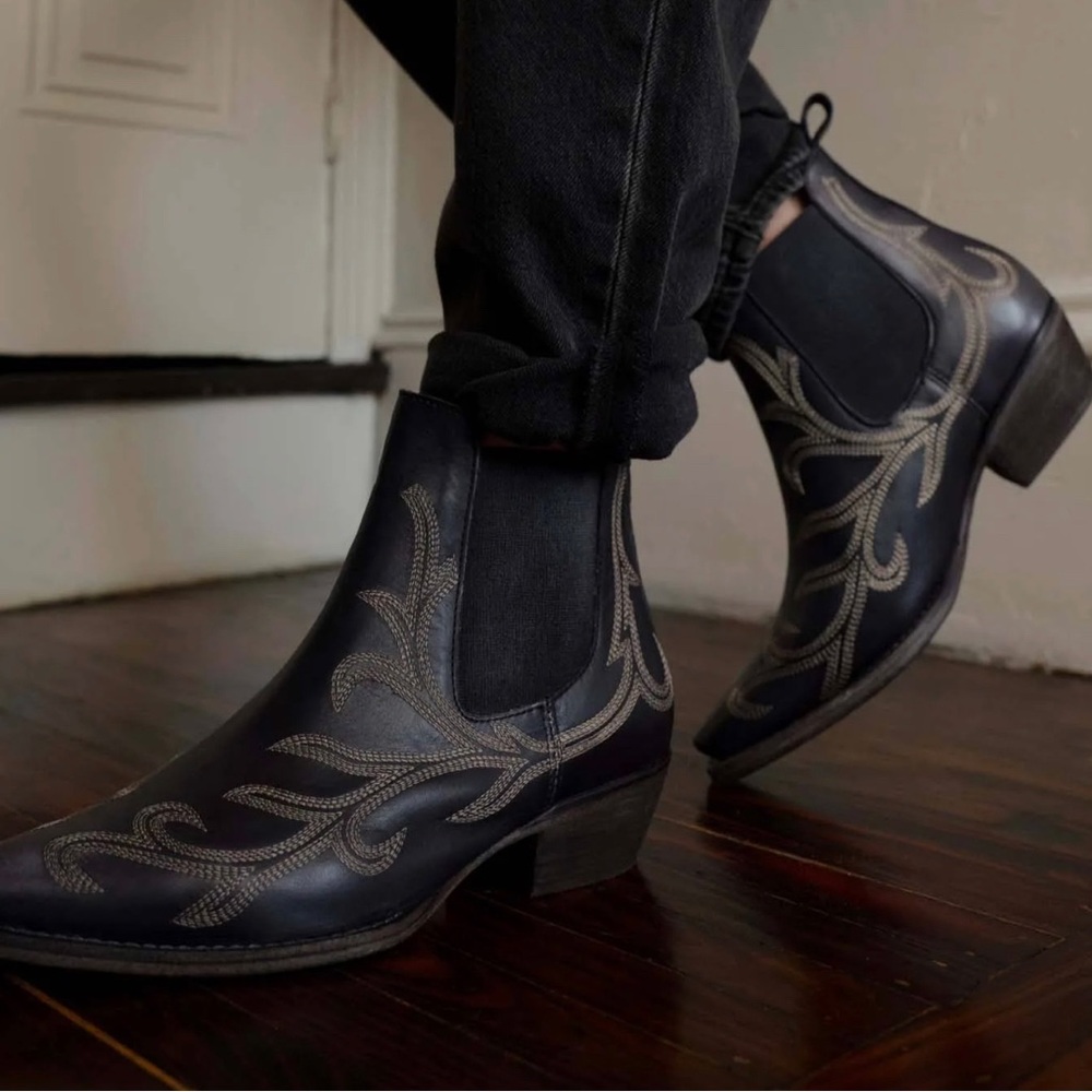 Free People Wayward Western Ankle Boots